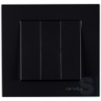 Вимикач триклавішний Arvia Electric KAREN Чорний (20 07 2000 254)